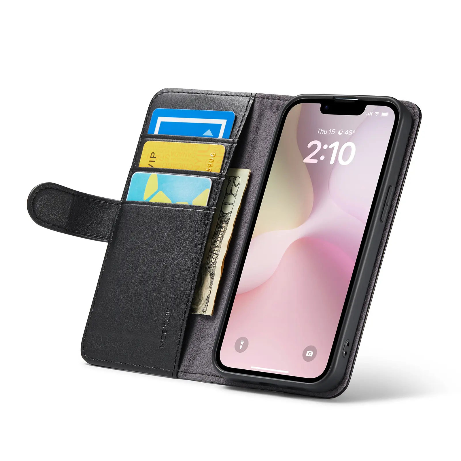 Äkta Läderfodral iPhone 17e Svart