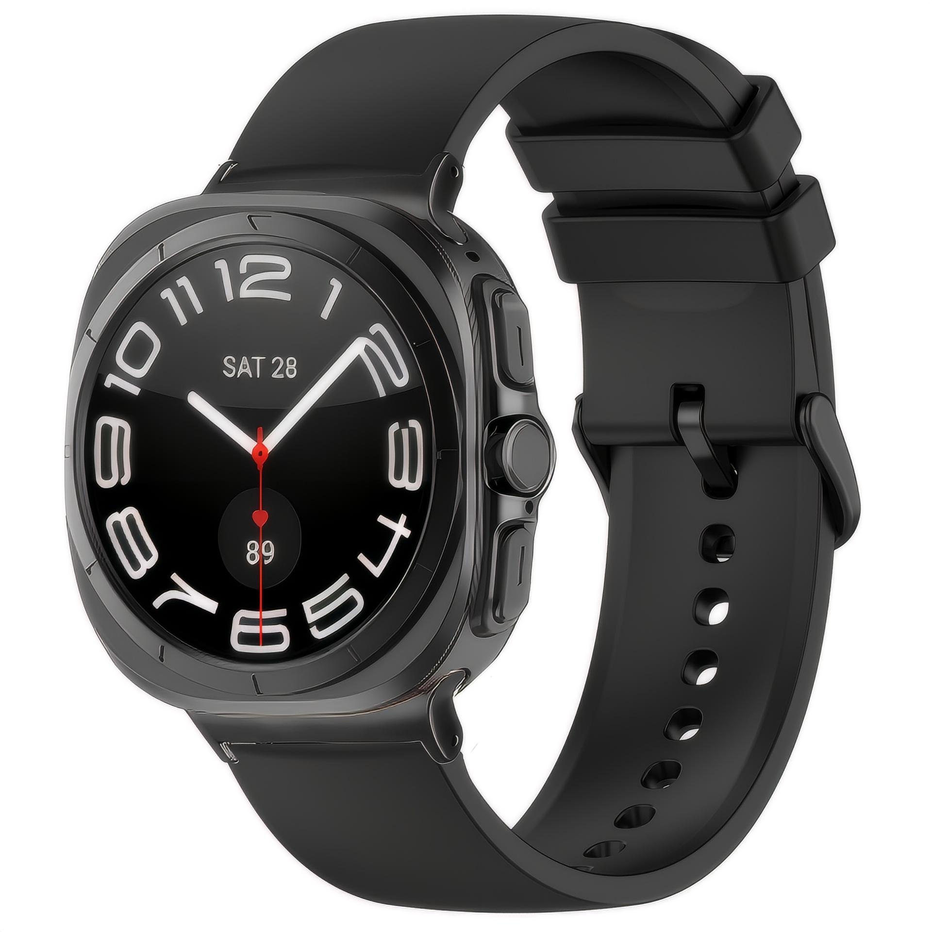 Samsung Galaxy Watch Ultra 2 (2026) Reim Silikon Svart - Sporty armbånd perfekt for treningen