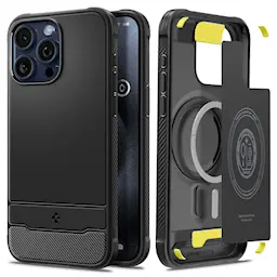 iPhone 15 Pro Max MagSafe-cover Rugged Armor, Black