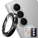 Linsskydd Aluminium + Härdat Glas Samsung Galaxy Z Fold 8 Svart