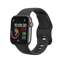 Silikoniranneke Apple Watch Series 7 45mm Musta