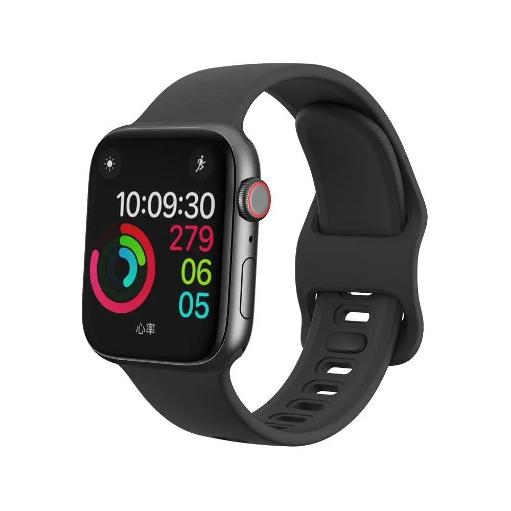 Apple Watch Series 1-3 42mm Reim Silikon Svart