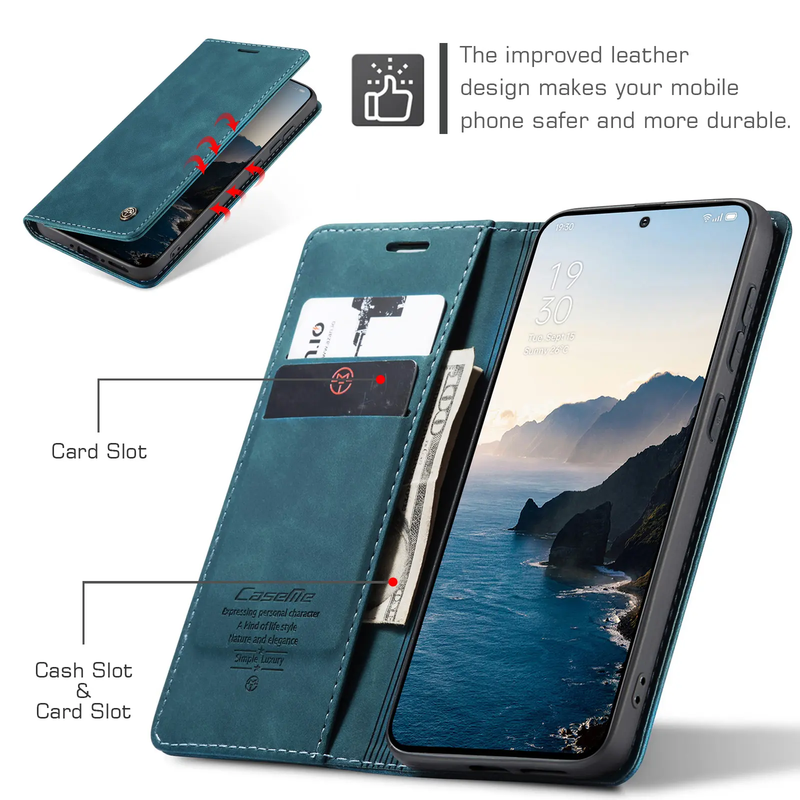 Slim Plånboksfodral  OnePlus 15 Blå
