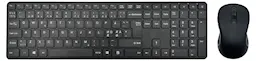Trådløst tastatur og mus med 5 knapper, Sort