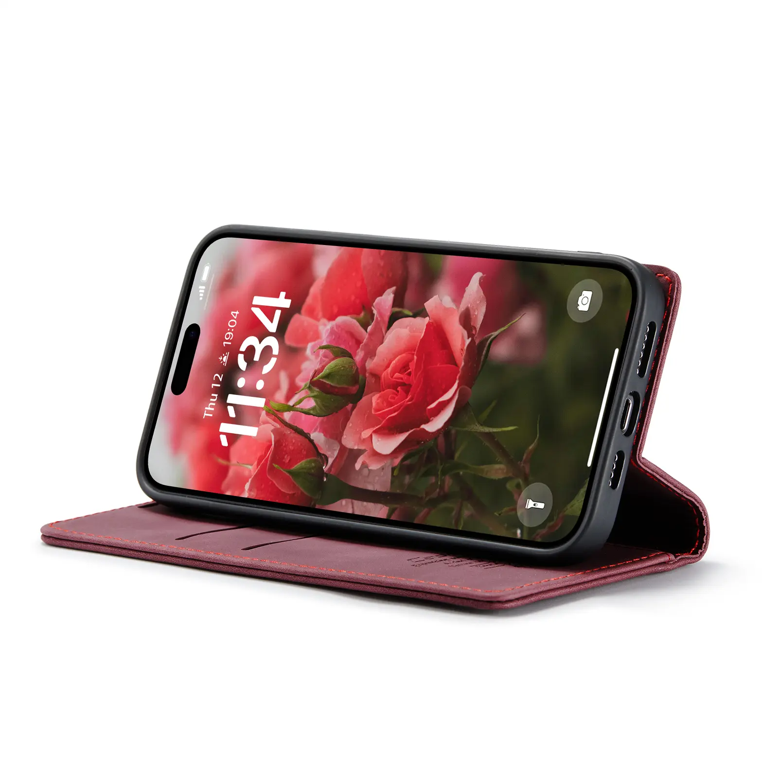 Slim Plånboksfodral iPhone 16 Pro Max Röd