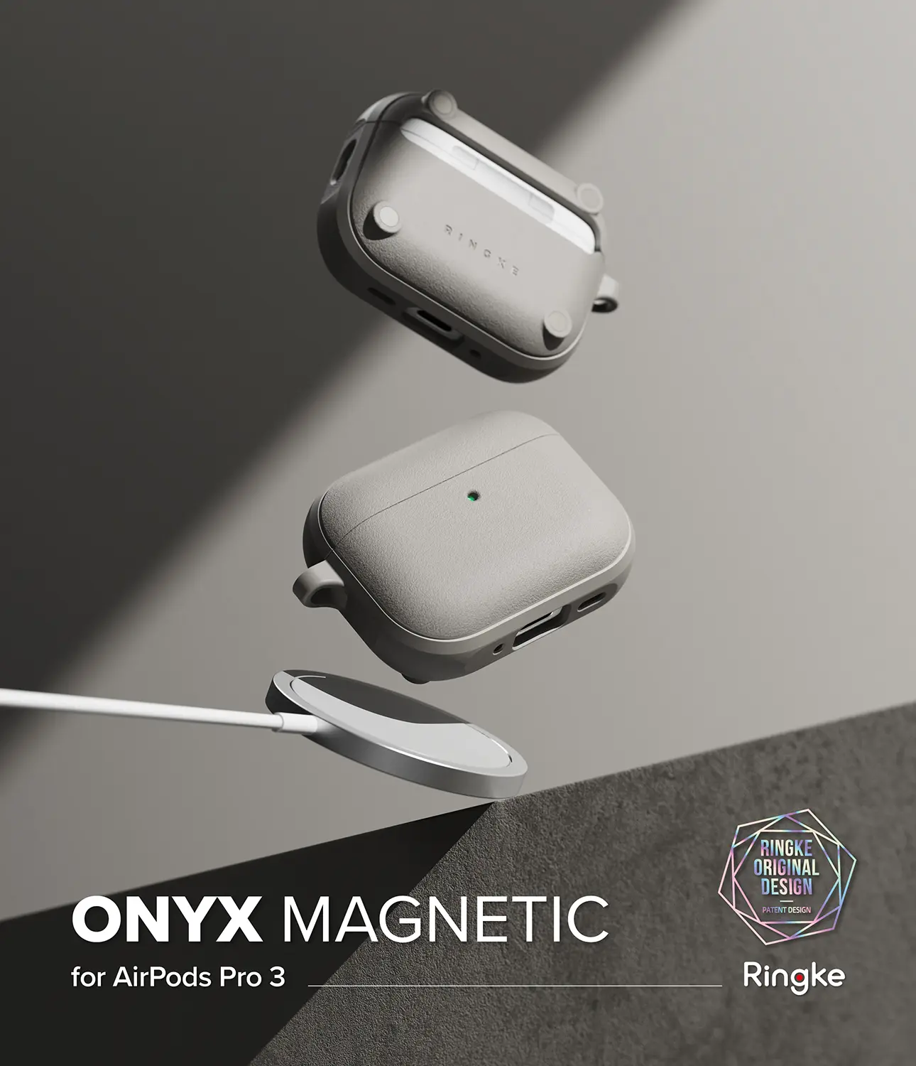 Onyx Magnetic Case Apple AirPods Pro 3 Warm Gray
