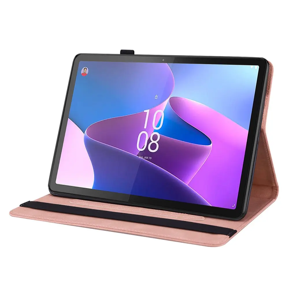 Läderfodral Fjärilar  Lenovo Tab P12 Rosa