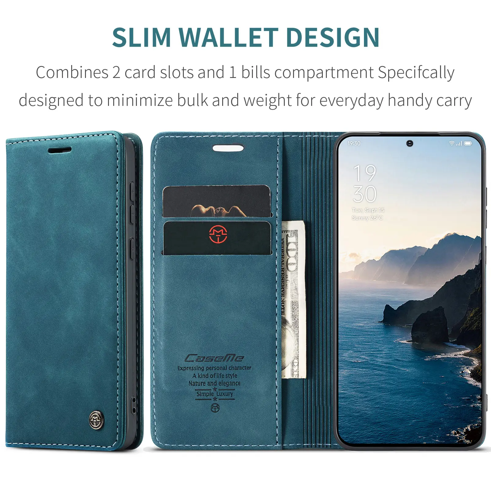 Slim Plånboksfodral  OnePlus 15 Blå