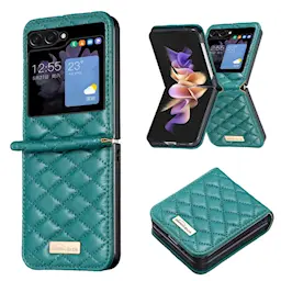 Kotelo Samsung Galaxy Z Flip 5 Quilted vihreä