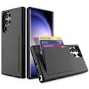 Hybridcover Kortholder Samsung Galaxy S23 Ultra sort