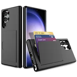 Hybridskal Kortfack Samsung Galaxy S23 Ultra svart