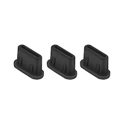3-pack Dust Plug Silikone USB-C Sort