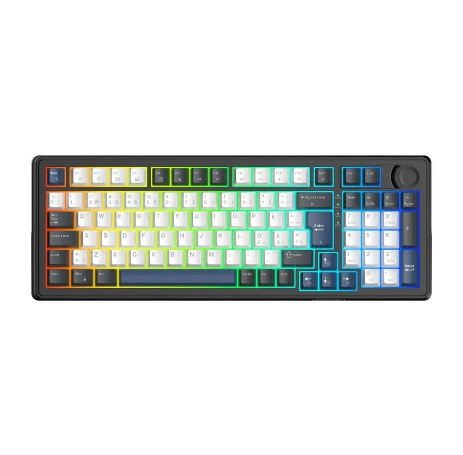 DK490 96% mekanisk RGB-tastatur, Sort