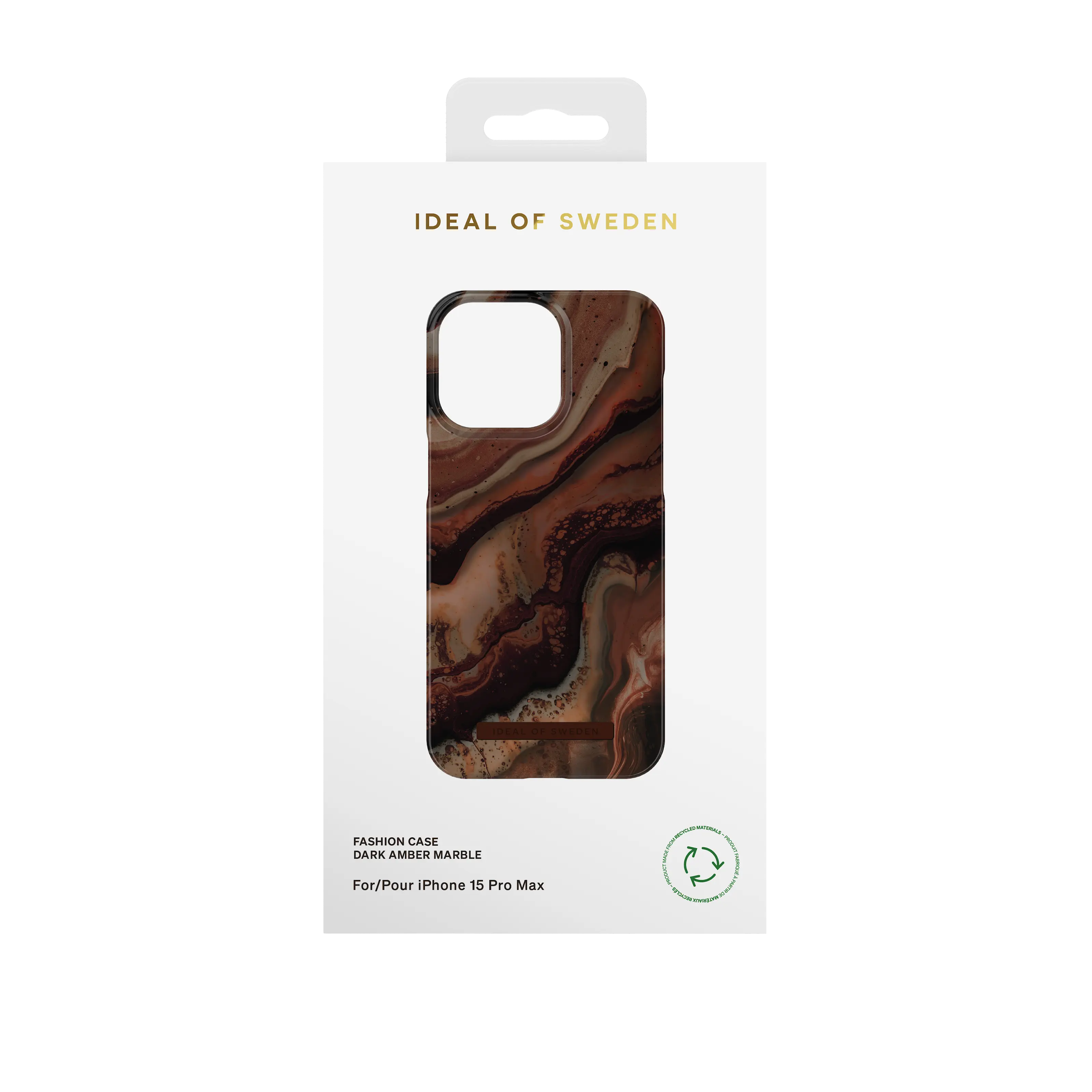 Fashion Case iPhone 15 Pro Max Dark Amber Marble