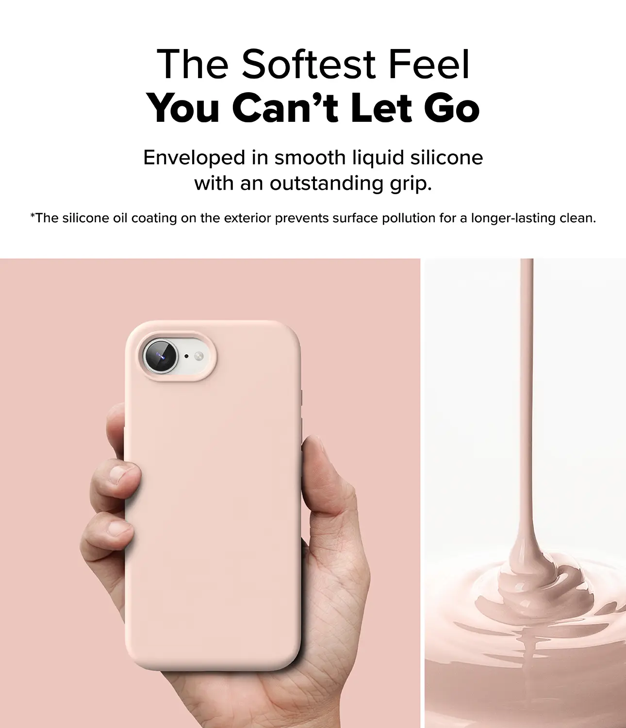 Silicone Magnetic Case iPhone 17e Pink Sand