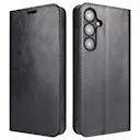 Mobiltaske Ægte Læder Samsung Galaxy S25 Sort