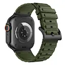 Apple Watch Ultra 49mm 3rd Gen Tough armbånd i silikone, Mørkegrøn