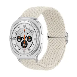 Samsung Galaxy Watch 8 Classic Flettet stretchrem, Starlight