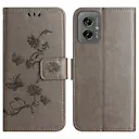 Læderetui Sommerfugle Motorola Moto G55 Grå