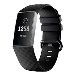 Silikoniranneke Fitbit Charge 4/Charge 3 Musta