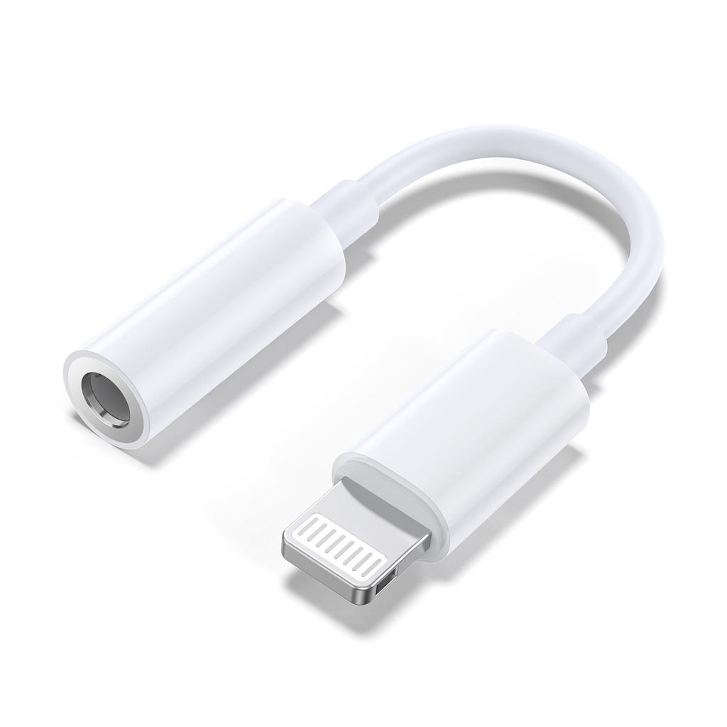 SiGN Lightning til 3.5 mm AUX adapter, Hvit