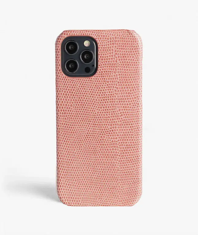 Cover iPhone 12/iPhone 12 Pro Lizard Rosa Antico