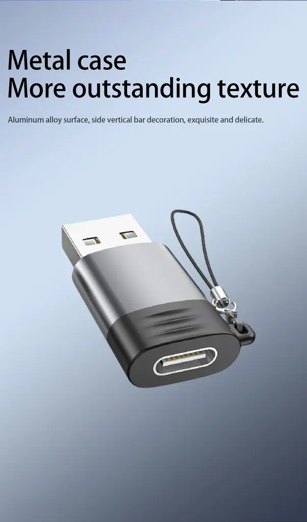 USB-C till USB-A adapter Grå