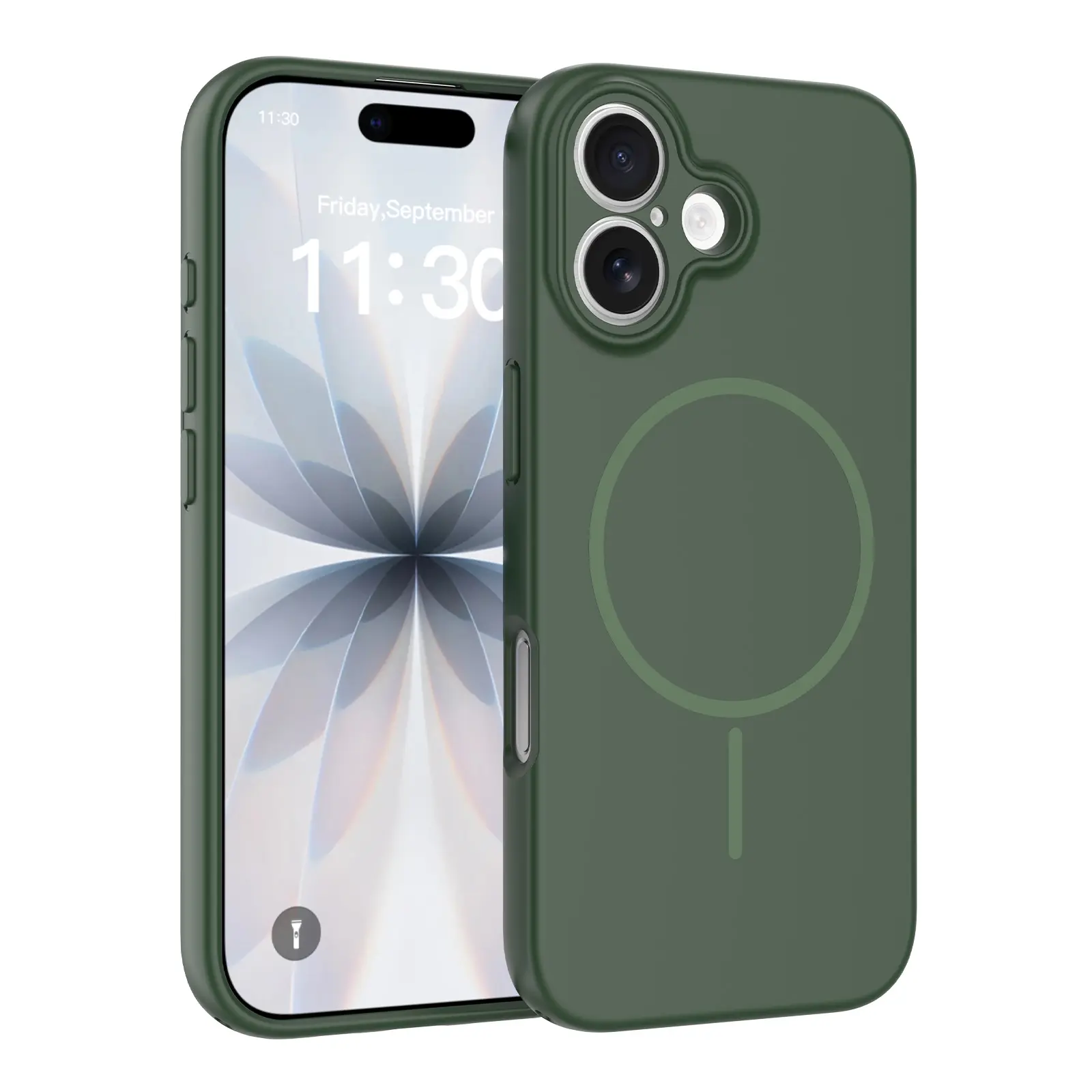 MagSafe-skal SoftArmor iPhone 16 Grön