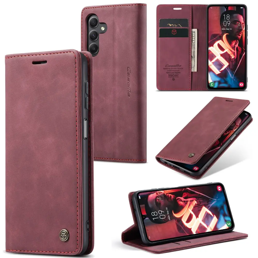 Slim Pung Etui Samsung Galaxy A15 Rød