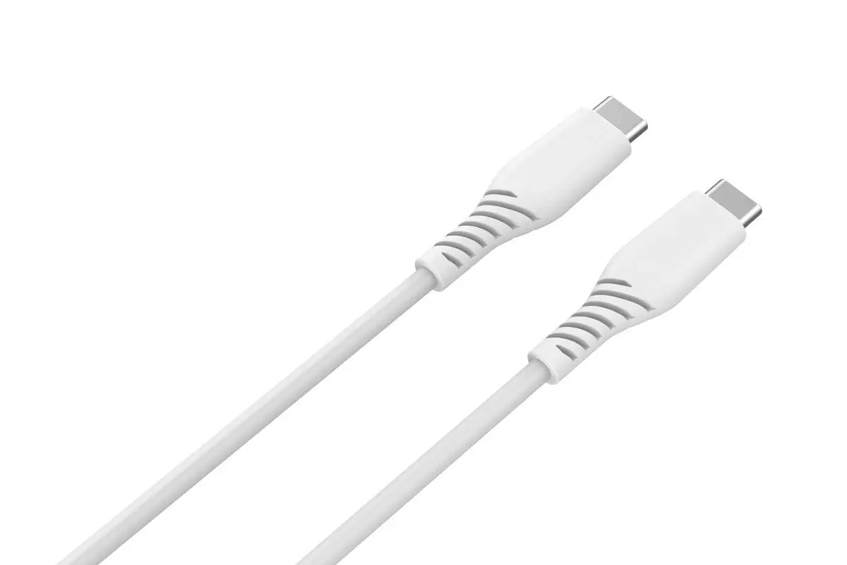 USB-C till USB-C-kabel 2m Vit