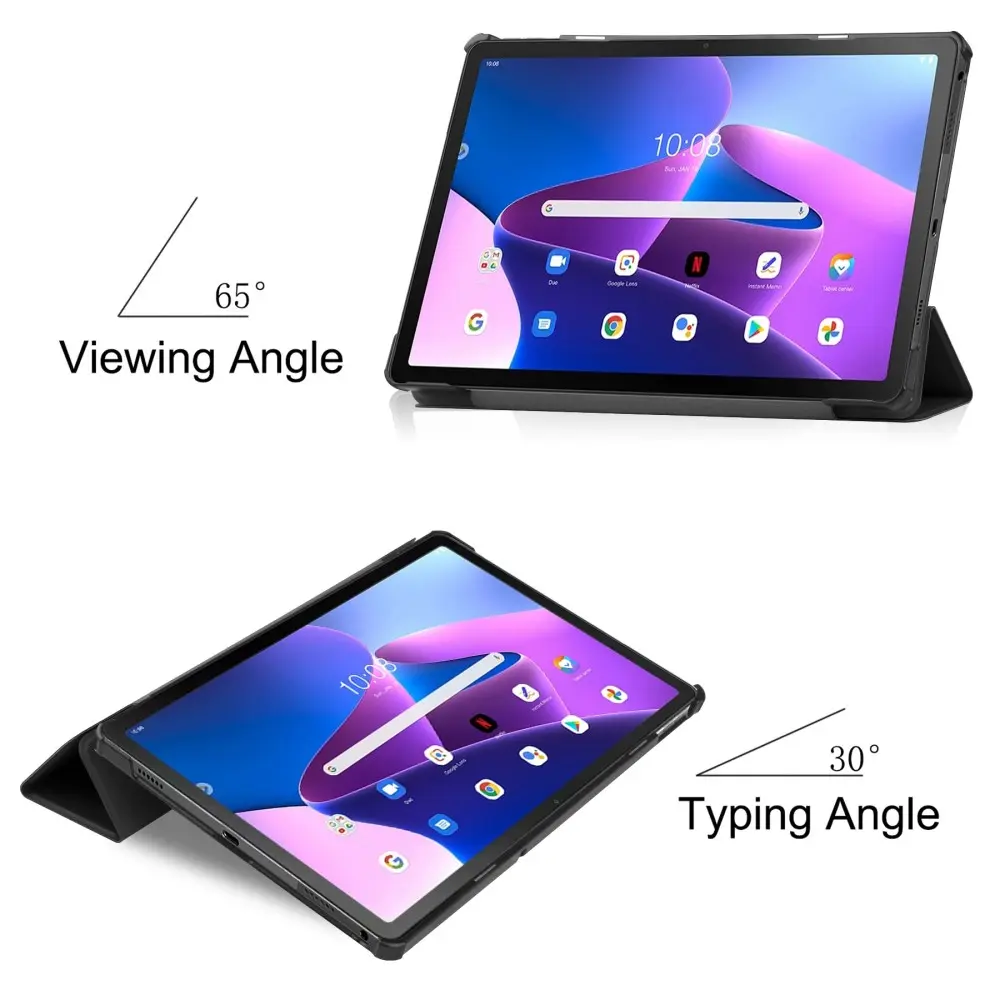 Fodral Tri-fold  Lenovo Tab M10 Plus (3rd gen) Svart