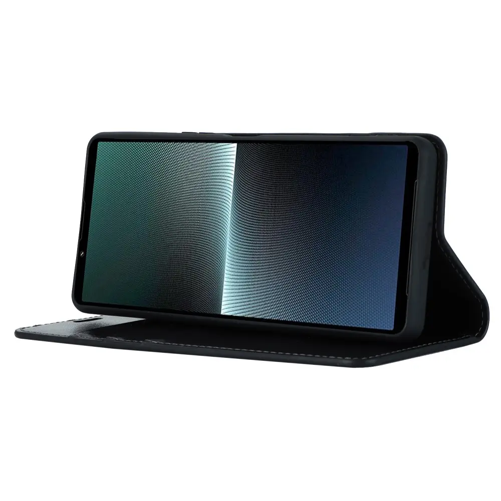 Mobilfodral Äkta Läder Sony Xperia 1 V Svart
