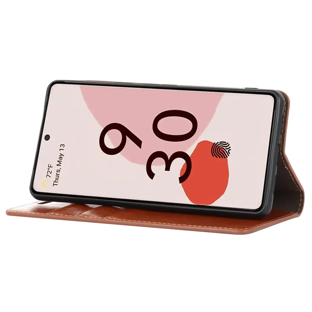 Mobilfodral Äkta Läder Google Pixel 7 Brun