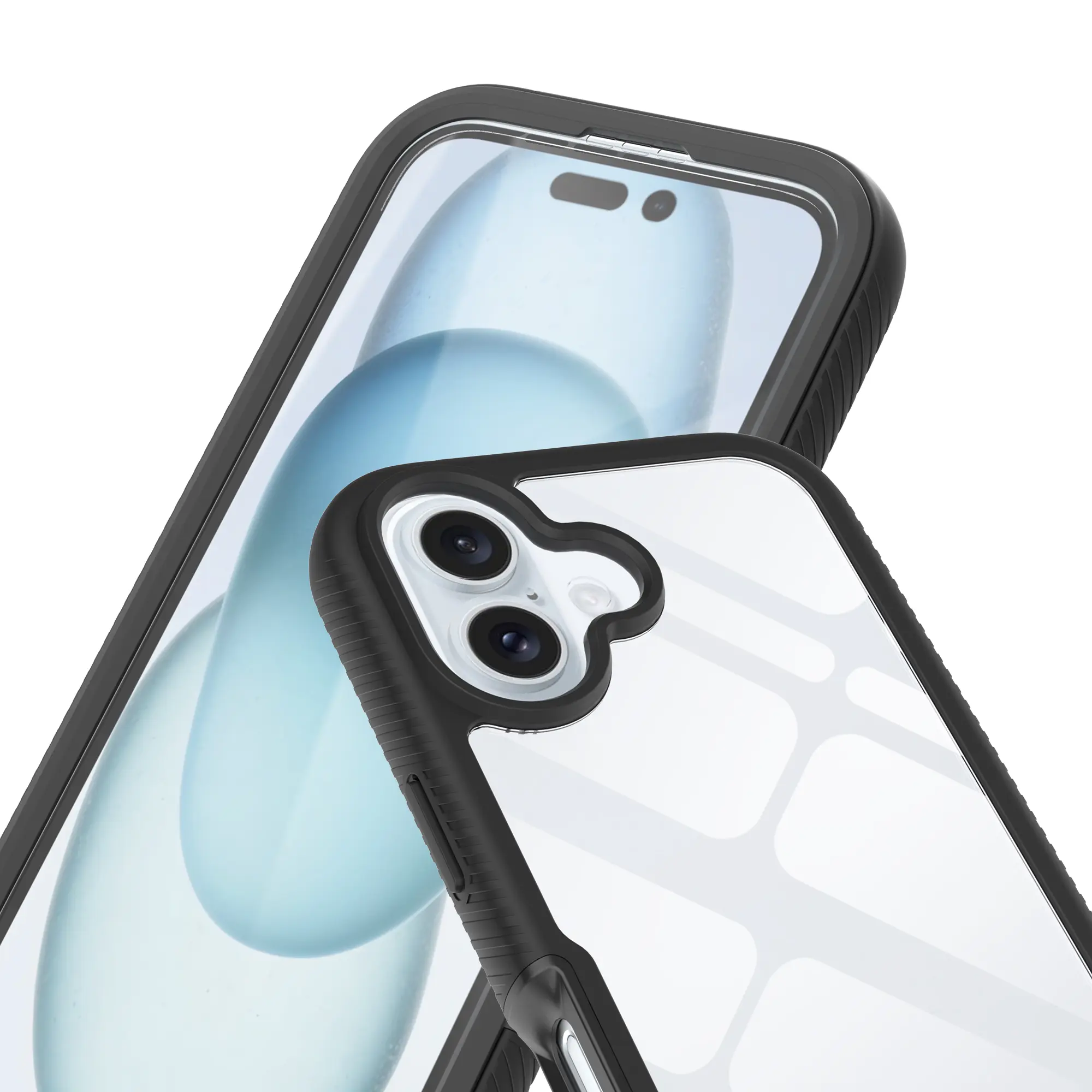 Full Protection Case iPhone 16 Svart/transparent