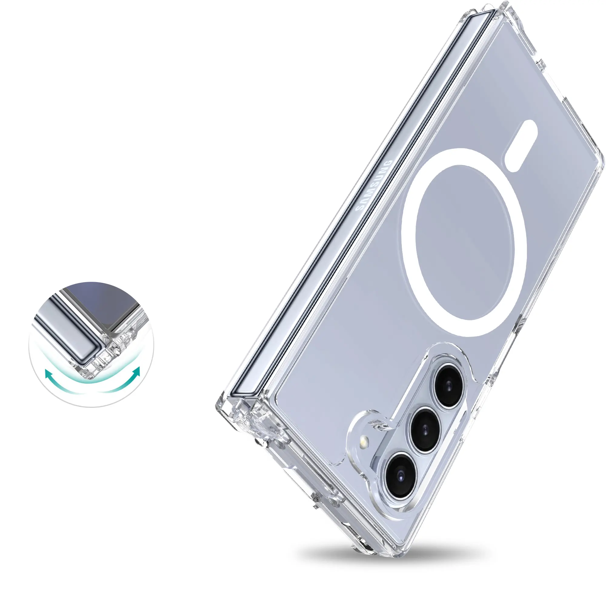 Hybridskal MagSafe Samsung Galaxy Z Fold 6 Genomskinlig
