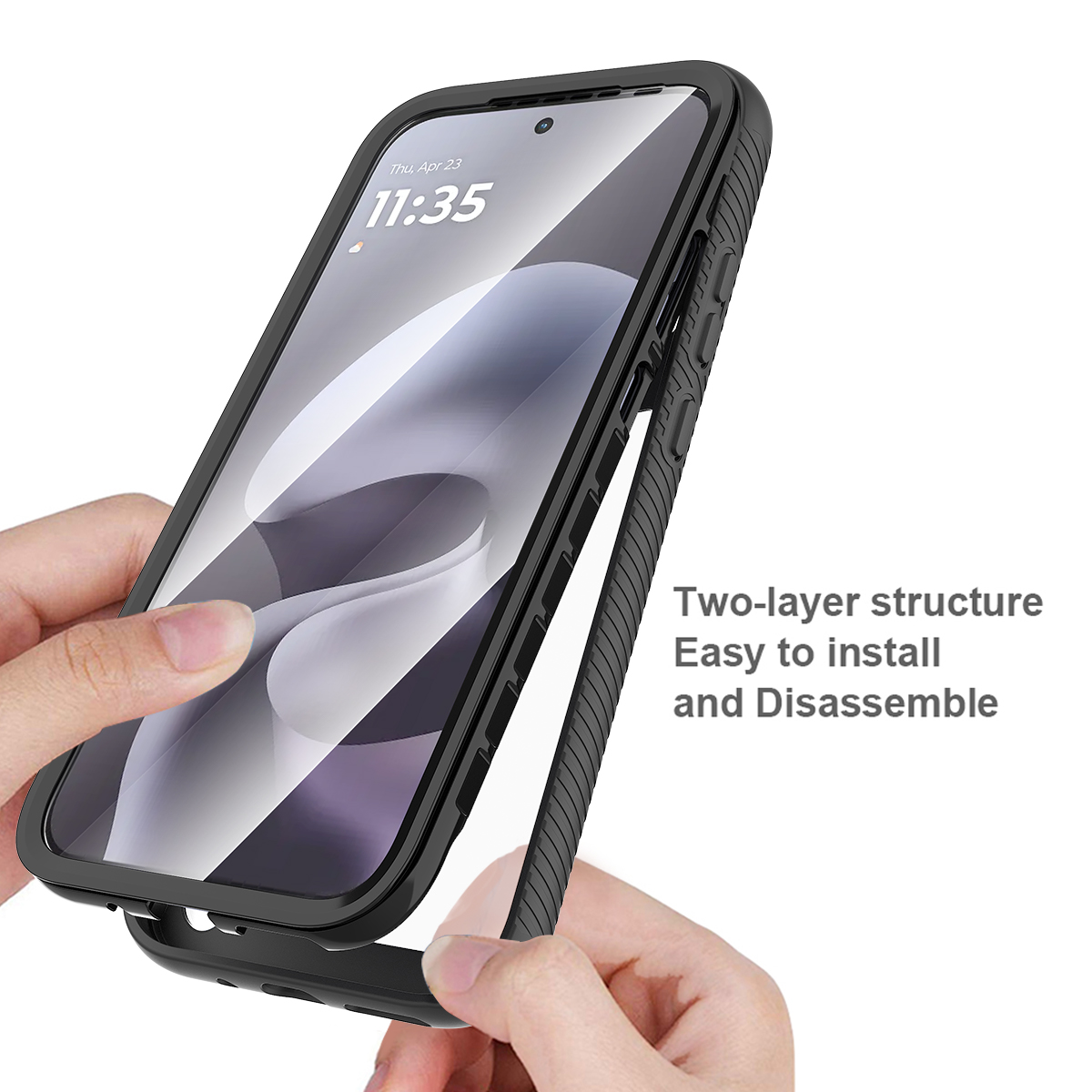 Full Protection Case Motorola Moto G87 Svart