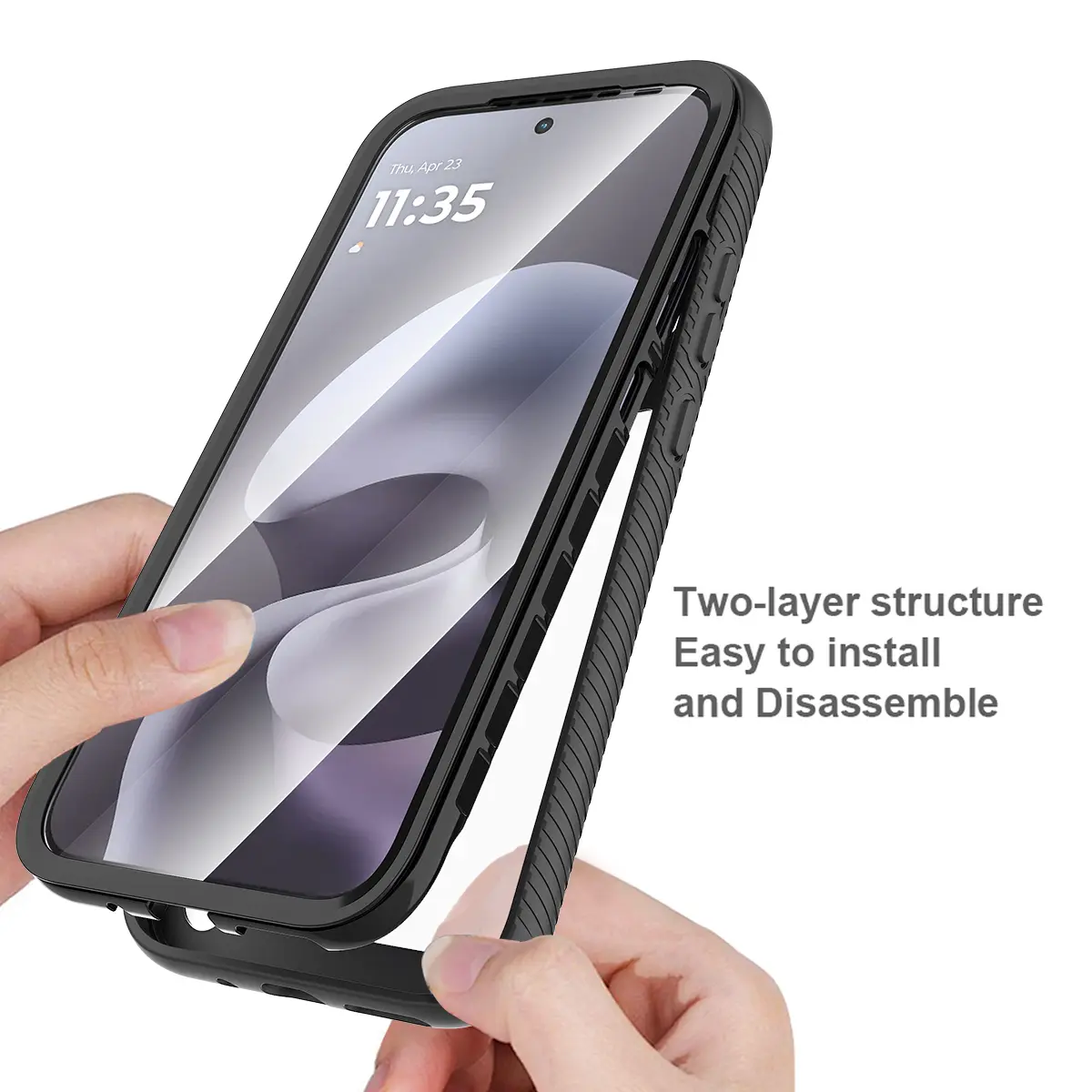 Full Protection Case Motorola Moto G67 Svart