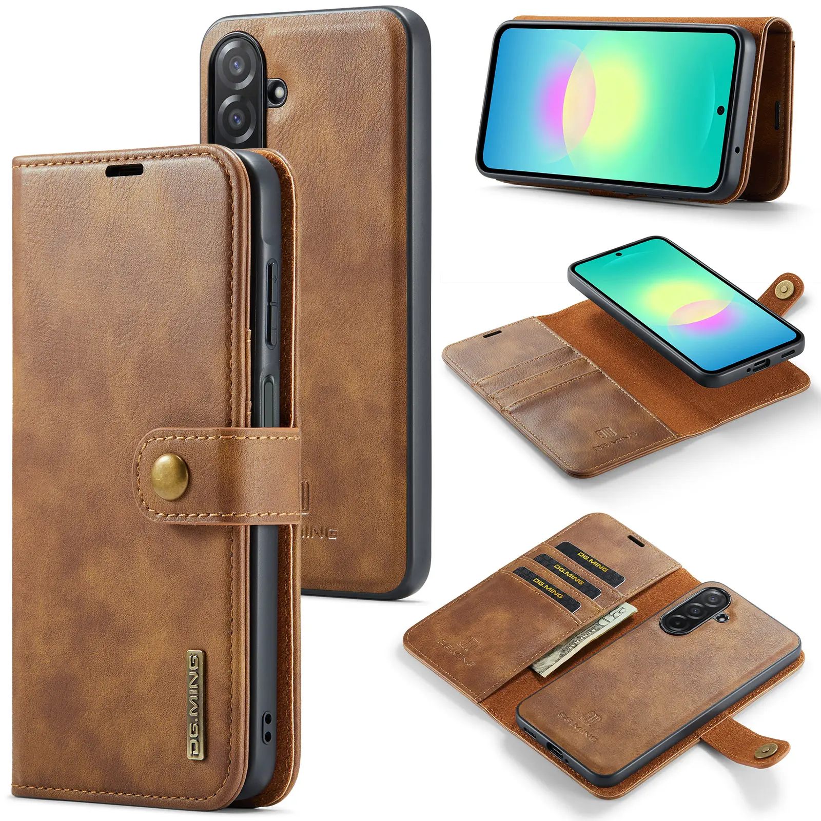 Magnet Wallet Samsung Galaxy A27 Cognac