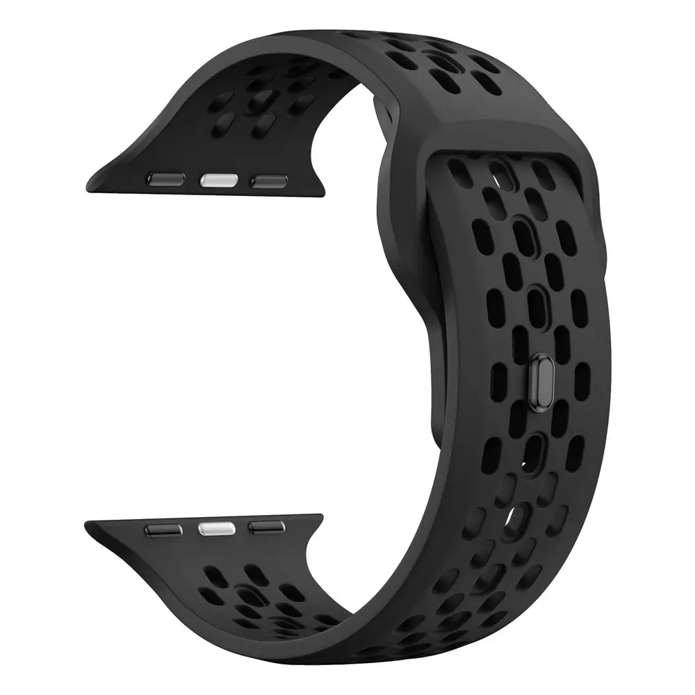 Silikonearmbånd Sport Apple Watch Series 11 46mm Sort