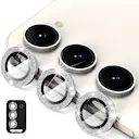 Glitter Linsebeskytter Aluminium Samsung Galaxy S25 Sølv