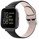 Læderrem Fitbit Versa 3/Sense Sort