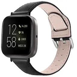 Läderarmband Fitbit Versa 3/Sense Svart