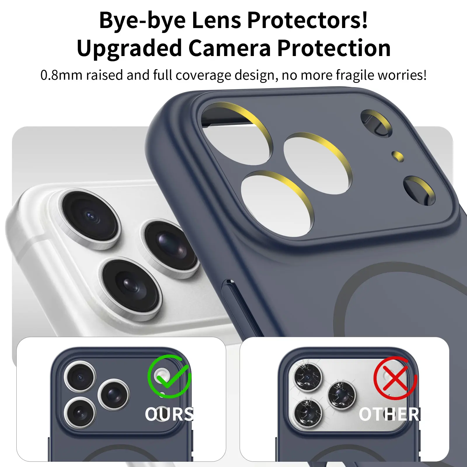 MagSafe-skal SoftArmor iPhone 17 Pro Blå