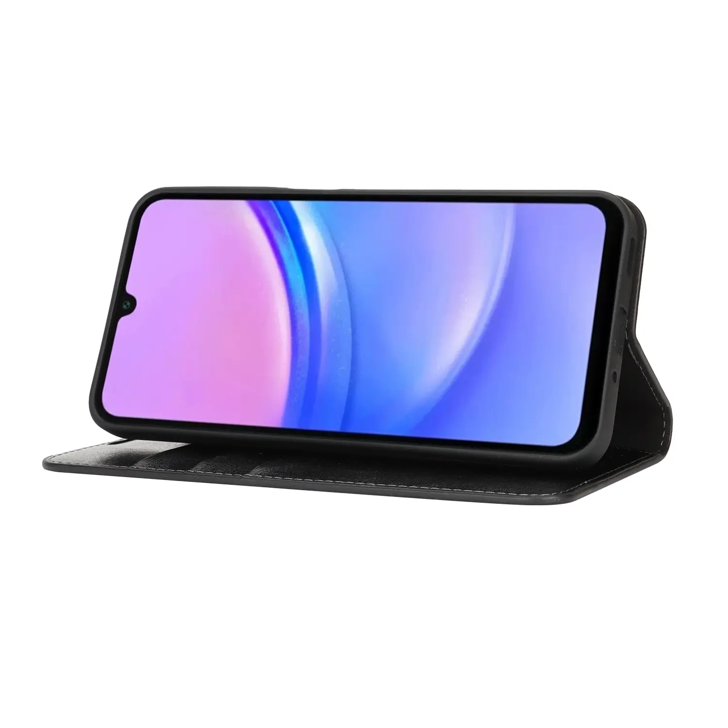 Mobilfodral Äkta Läder Samsung Galaxy A17 Svart