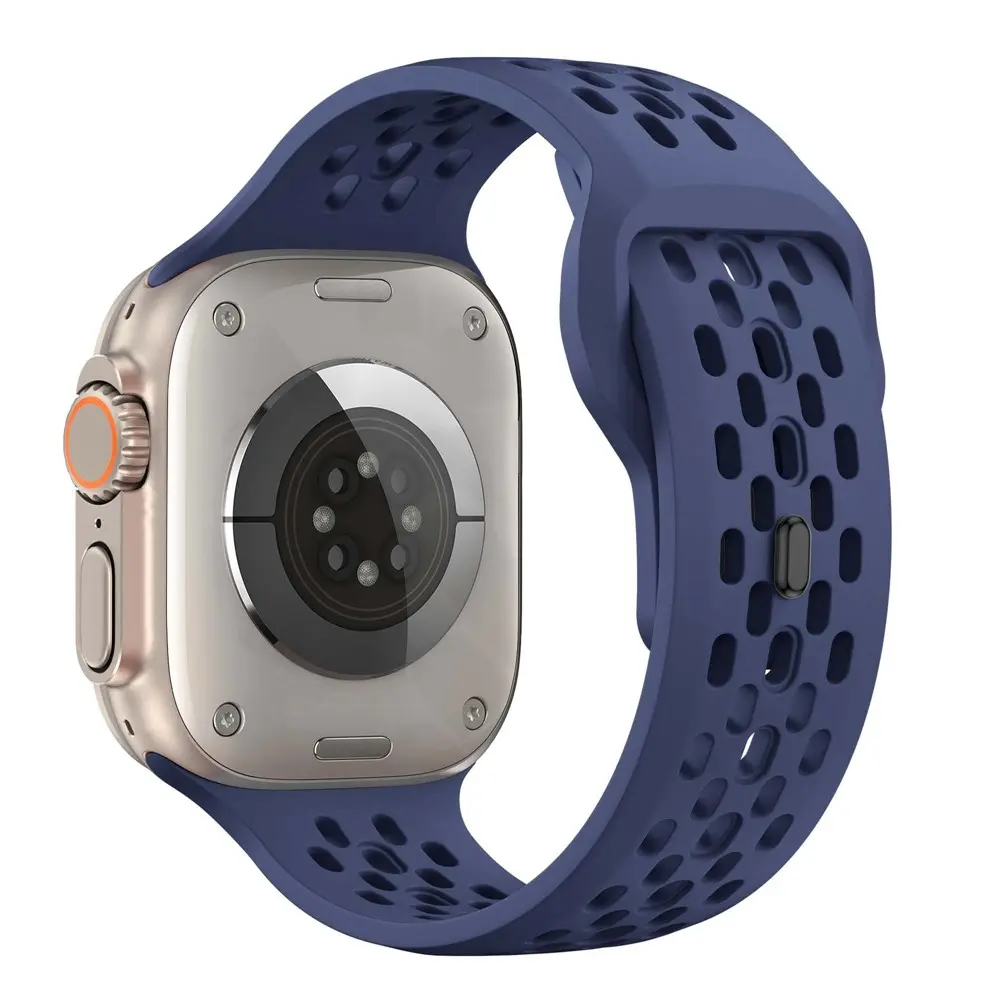 Silikonarmband Sport Apple Watch Series 1-3 42mm Mörkblå