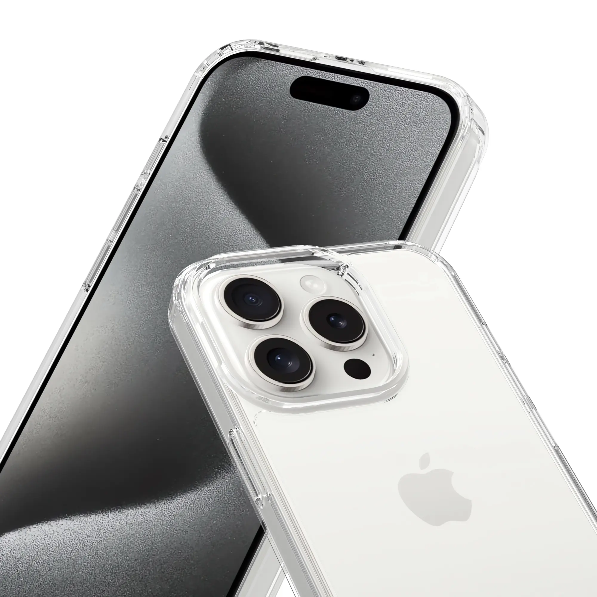 Hybridskal iPhone 15 Pro Genomskinlig