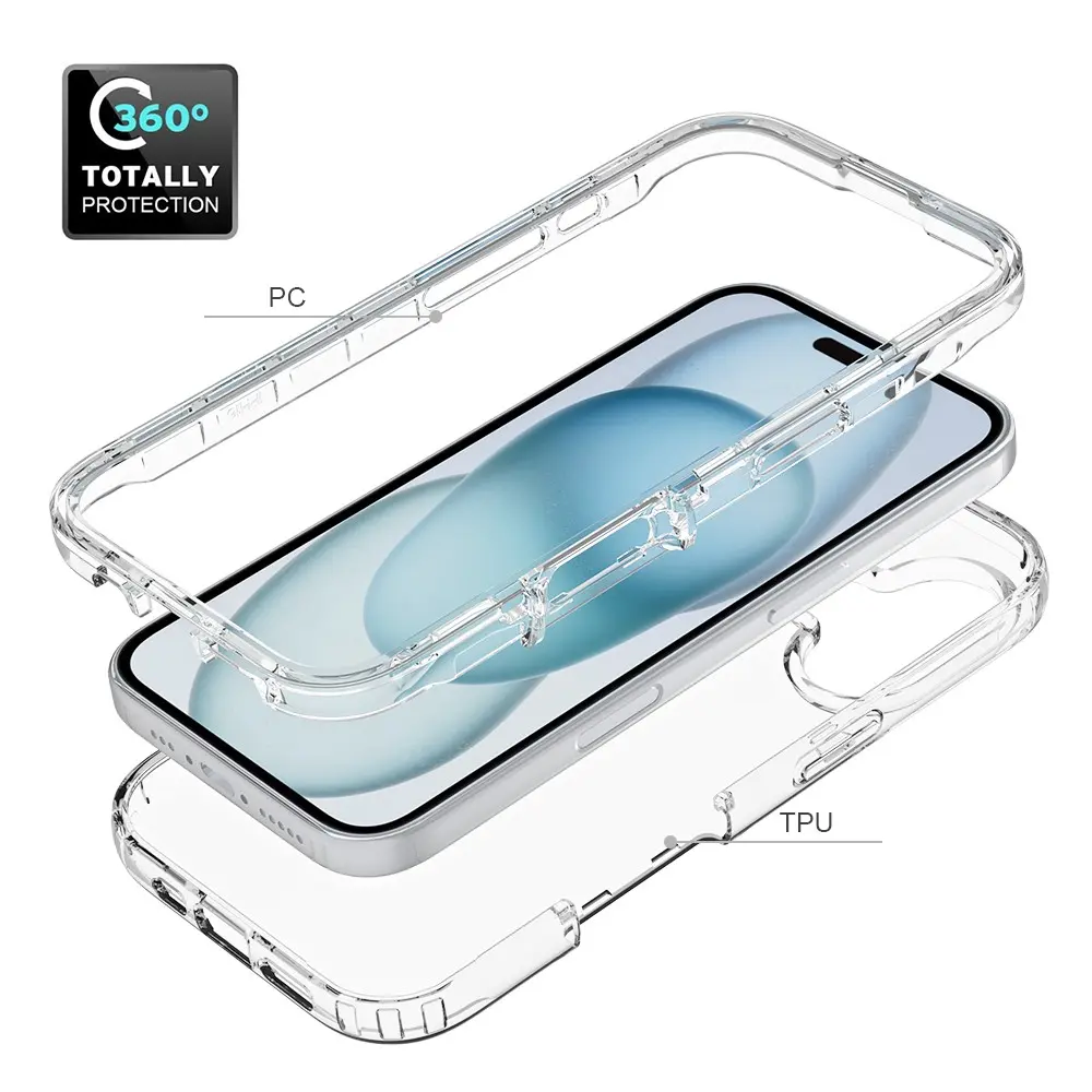 Full Cover Skal iPhone 16 Genomskinlig