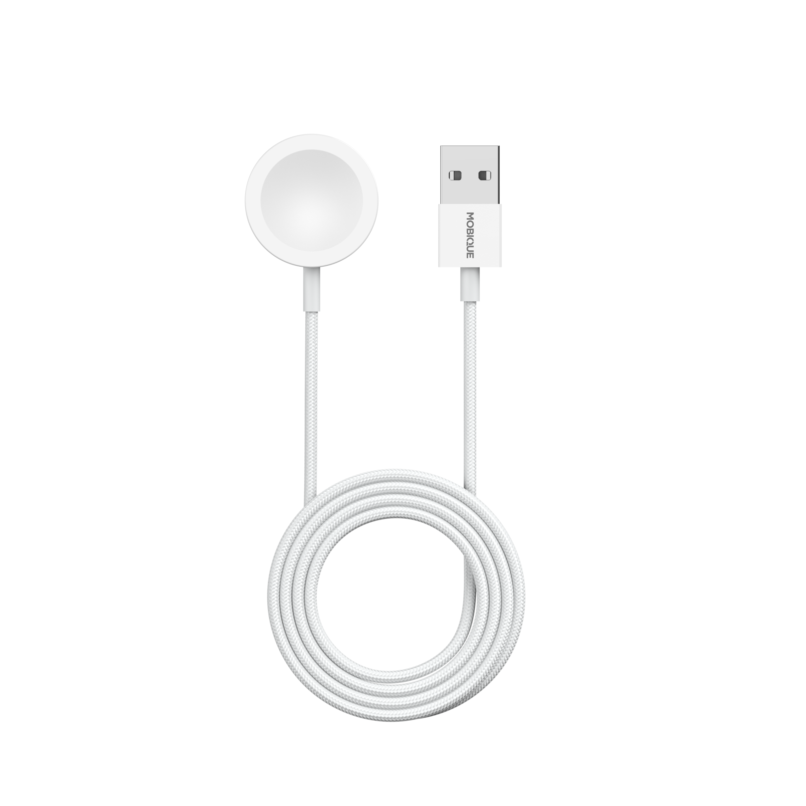 Mobique Apple Watch Series 9 41mm Magneettinen Laturi USB-A Valkoinen