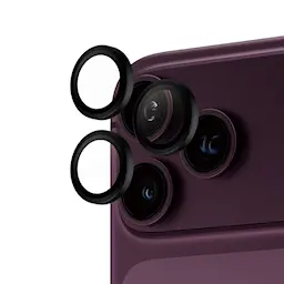iPhone 18 Pro Max Hoops linsskydd med aluminiumram, Svart