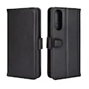 Ægte Læderetui Sony Xperia 10 II Sort